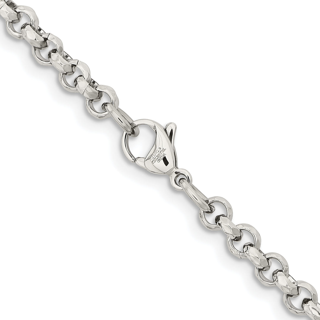 Chisel Stainless Steel and Textured Fancy Rolo Chain
