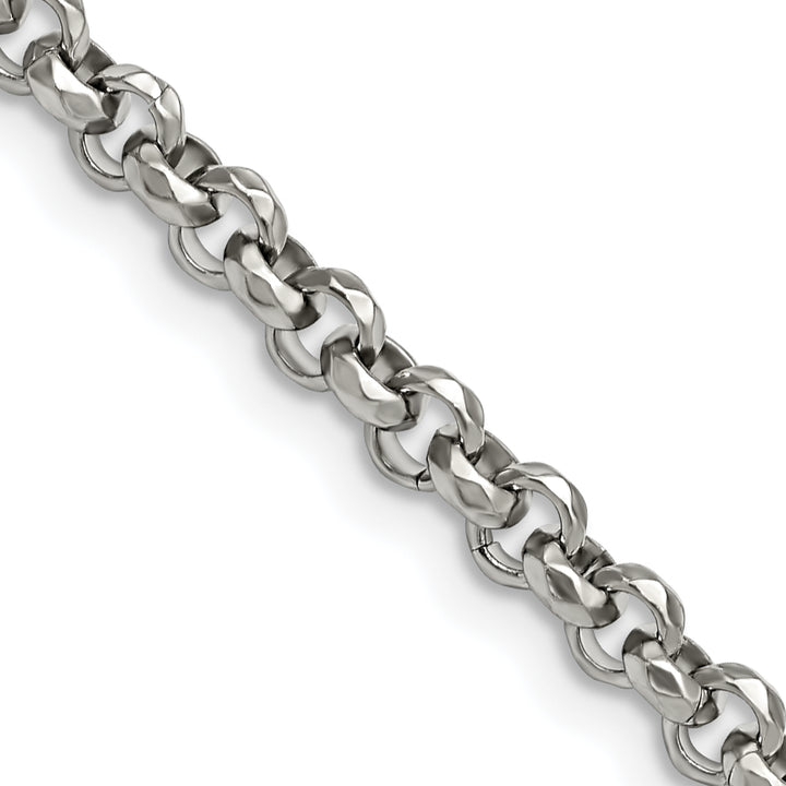 Chisel Stainless Steel and Textured Fancy Rolo Chain