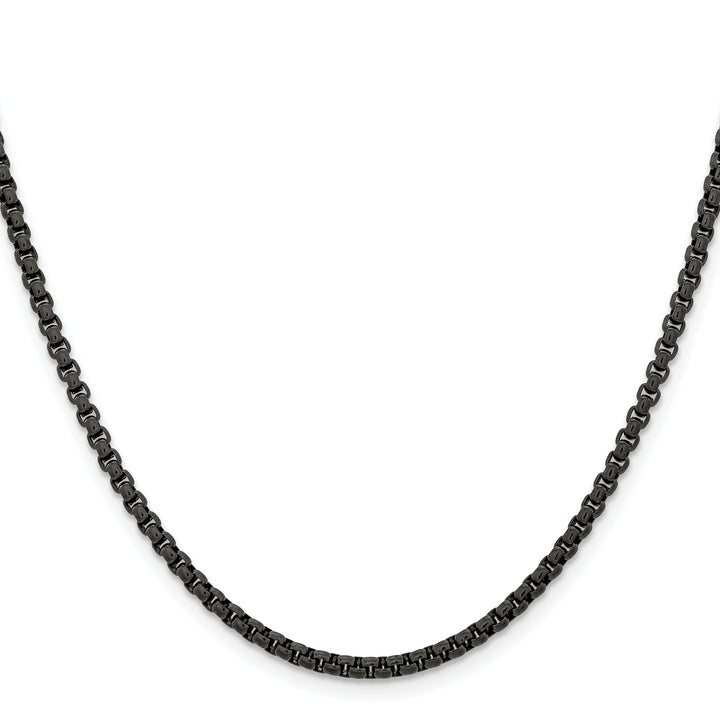 Chisel Stainless Steel Black Finish Finish Box Chain