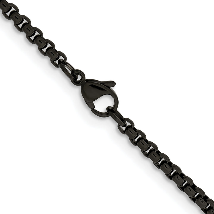 Chisel Stainless Steel Black Finish Finish Box Chain