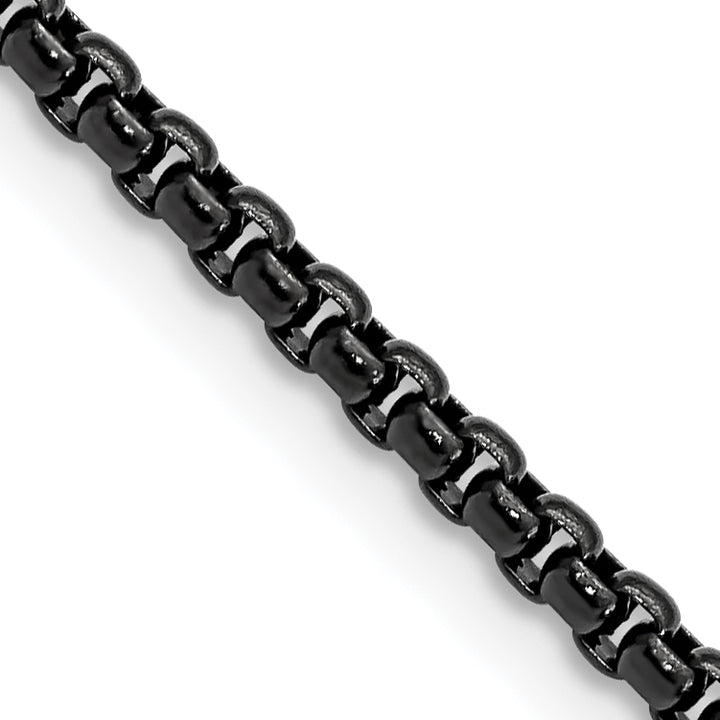 Chisel Stainless Steel Black Finish Finish Box Chain