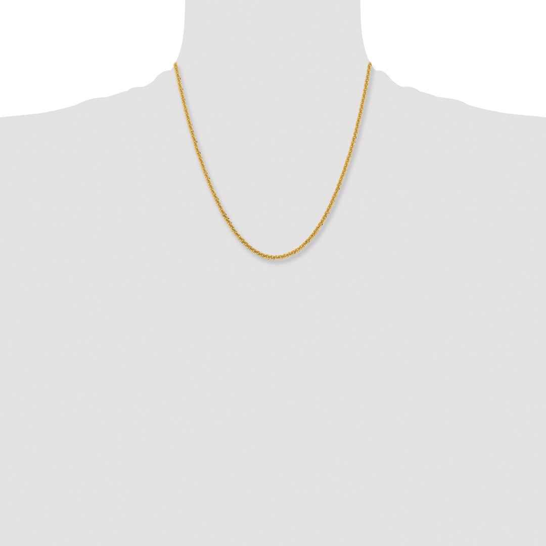 Chisel Stainless Steel Yellow Finish Finish 3mm Cyclone Chain
