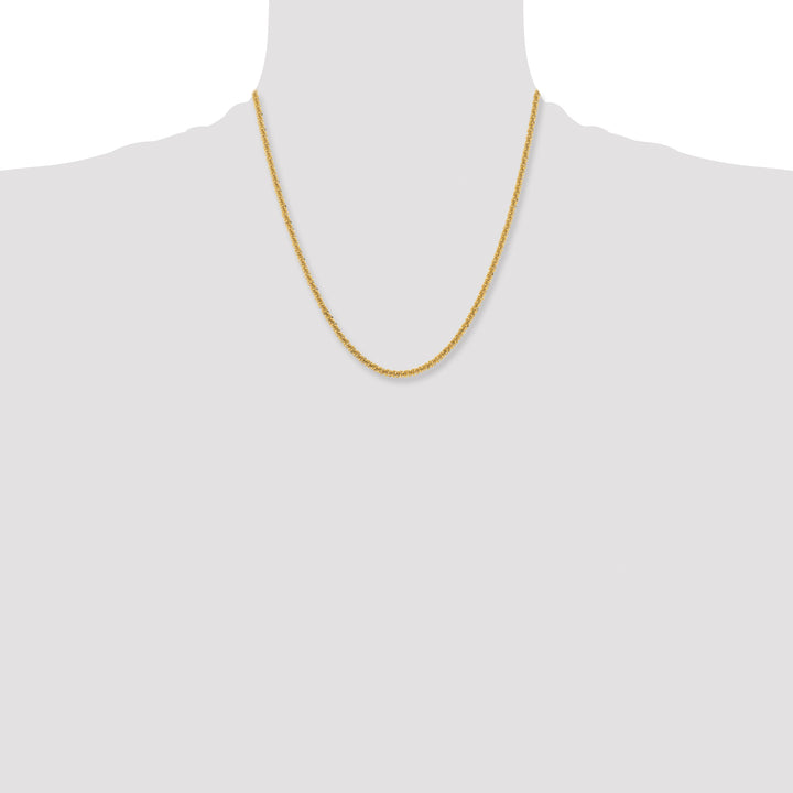 Chisel Stainless Steel Yellow Finish Finish 3mm Cyclone Chain