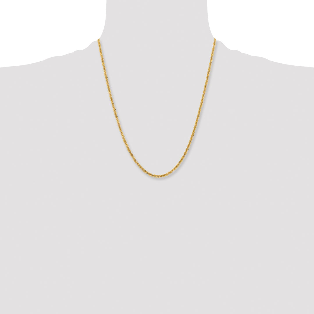 Chisel Stainless Steel Yellow Finish Finish 3mm Cyclone Chain