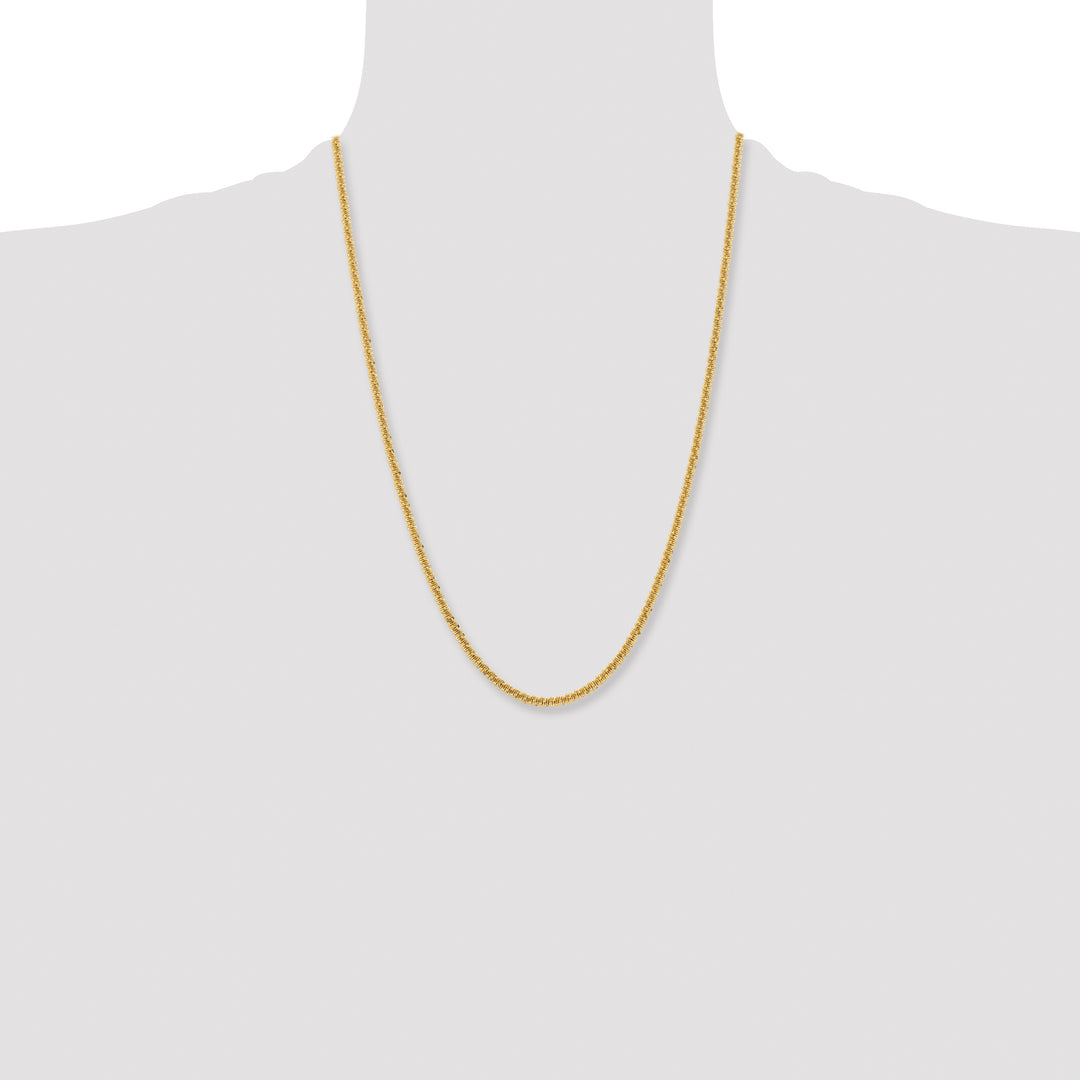Chisel Stainless Steel Yellow Finish Finish 3mm Cyclone Chain