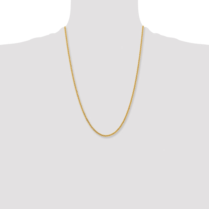 Chisel Stainless Steel Yellow Finish Finish 3mm Cyclone Chain