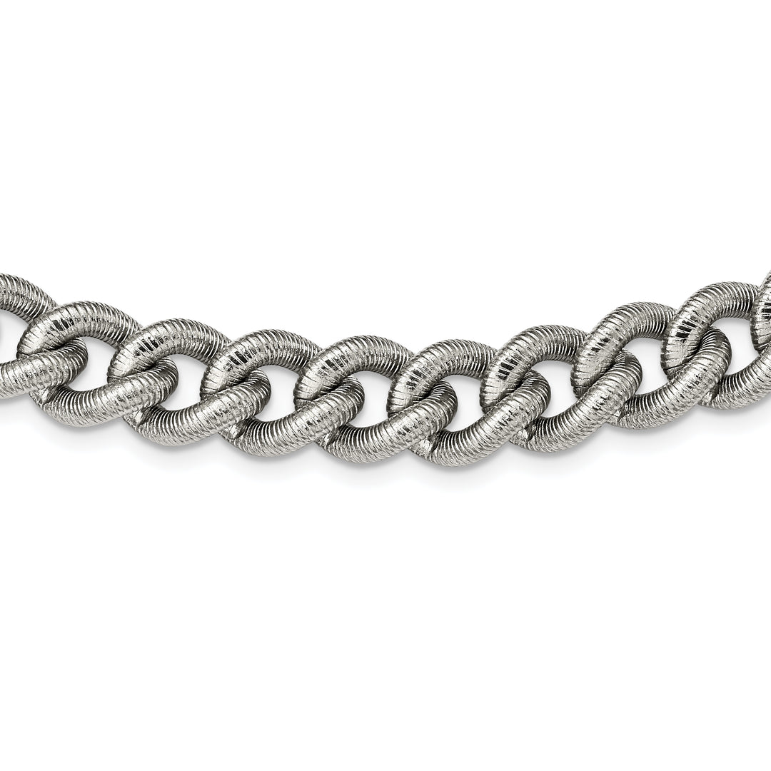 Chisel Stainless Steel and Textured 14.5mm Curb Chain