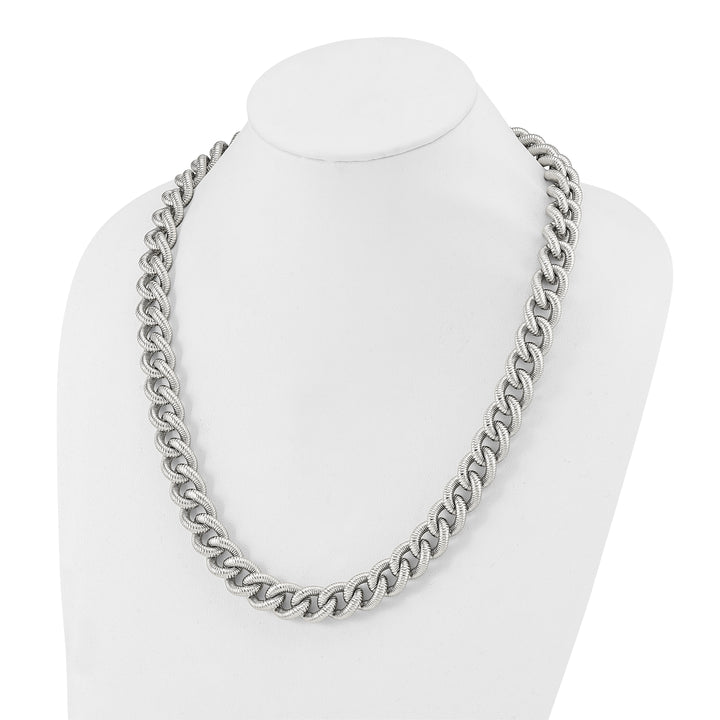 Chisel Stainless Steel and Textured 14.5mm Curb Chain