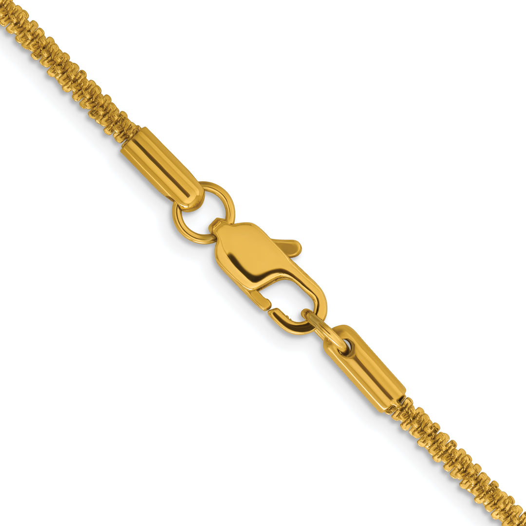 Chisel Stainless Steel Yellow Finish Finish 2.2mm Cyclone Chain