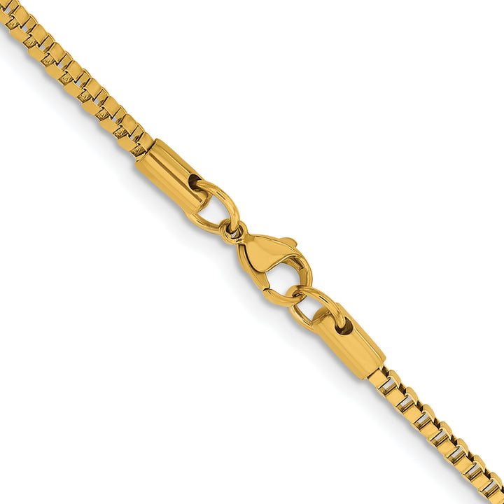 Chisel Stainless Steel Yellow Finish Finish 2.4mm Box Chain
