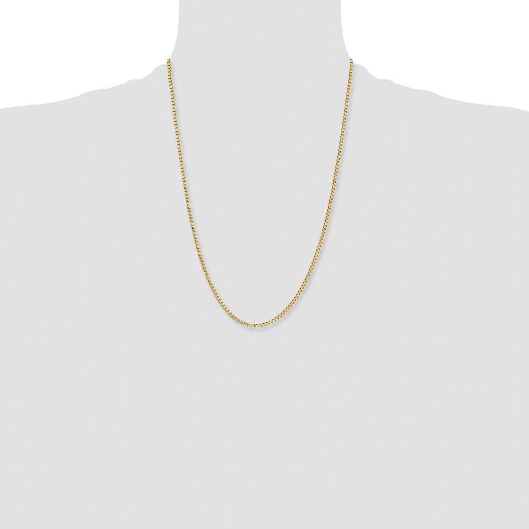 Chisel Stainless Steel Yellow Finish Finish 2.4mm Box Chain