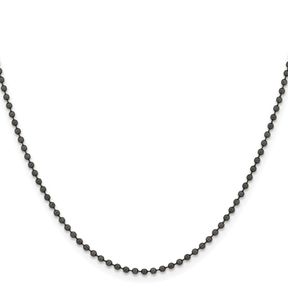 Chisel Stainless Steel Black Finish Finish 2mm Ball Chain