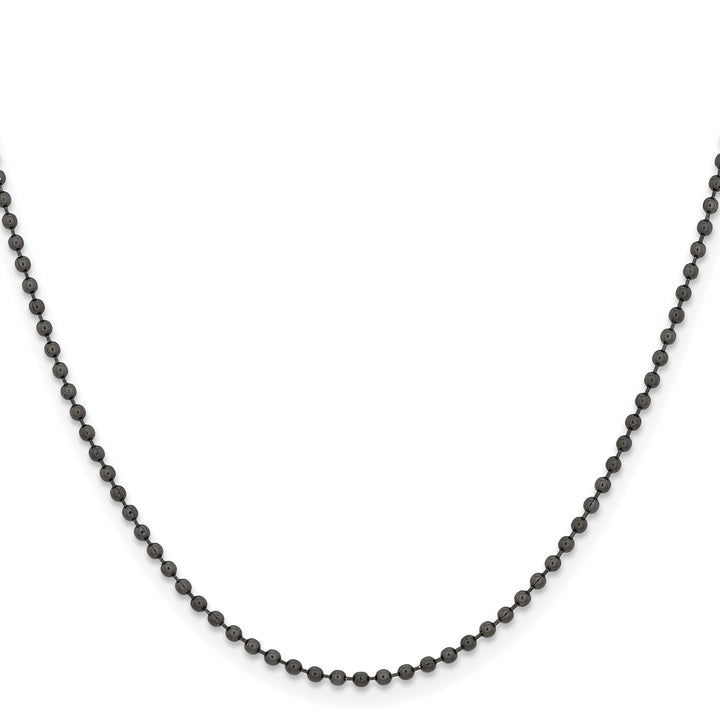 Chisel Stainless Steel Black Finish Finish 2mm Ball Chain