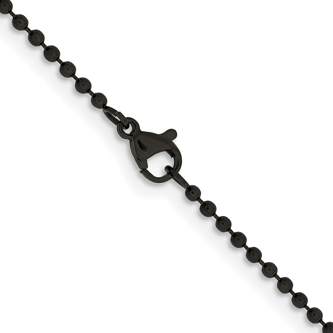 Chisel Stainless Steel Black Finish Finish 2mm Ball Chain