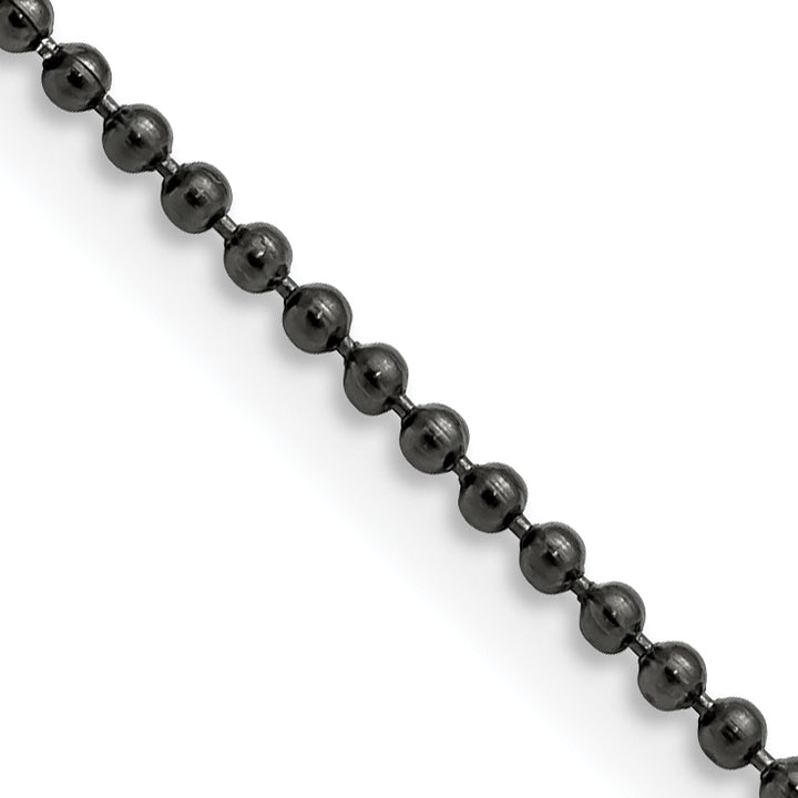 Chisel Stainless Steel Black Finish Finish 2mm Ball Chain