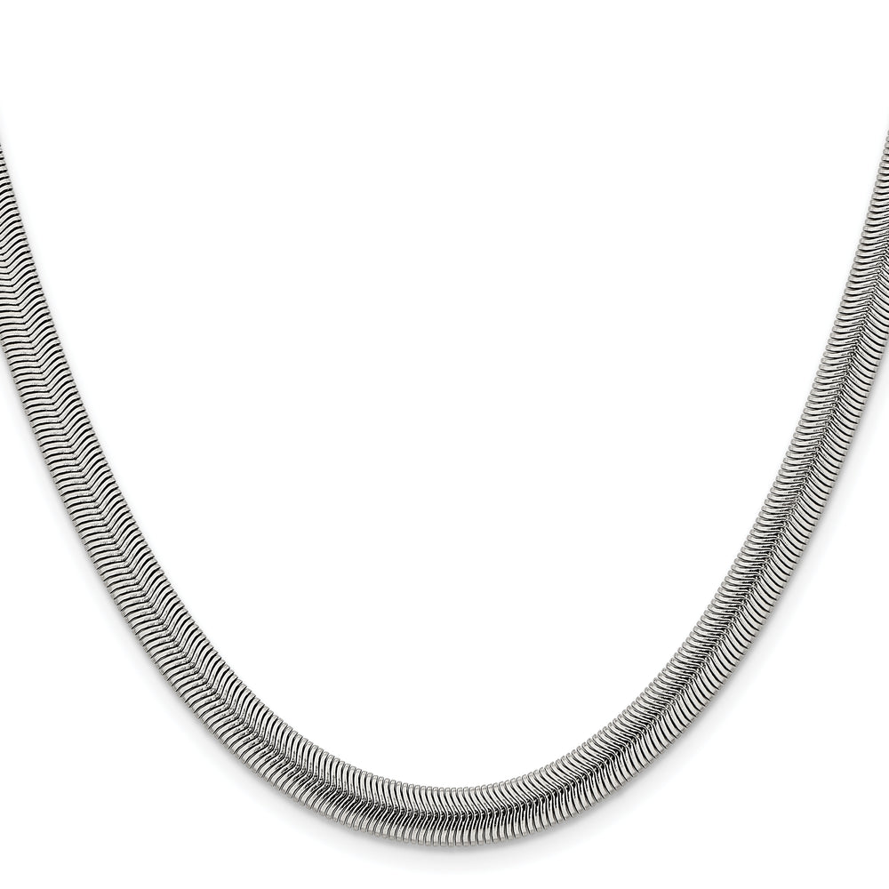 Chisel Stainless Steel 6.2mm Flat Snake Chain