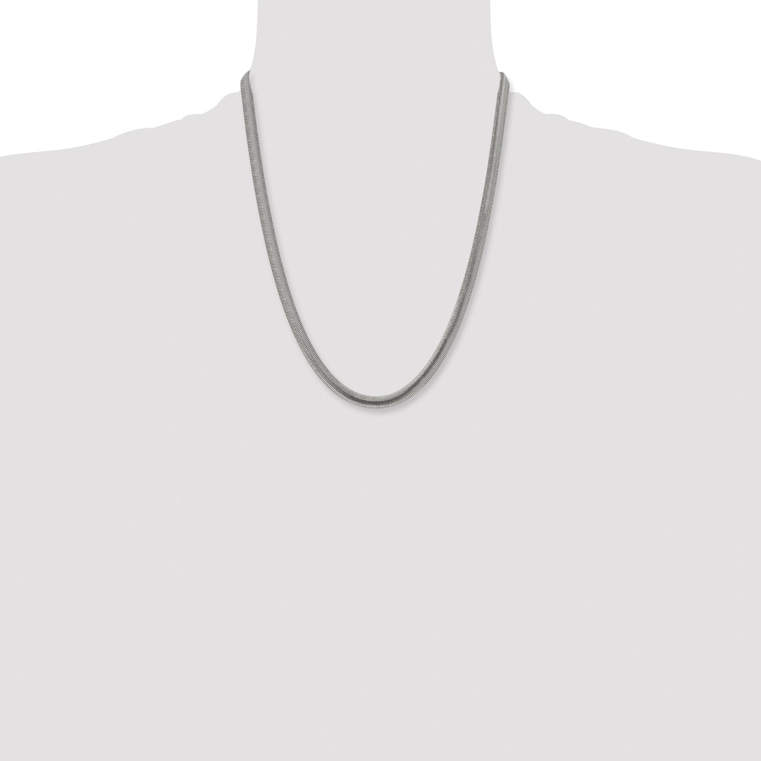 Chisel Stainless Steel 6.2mm Flat Snake Chain