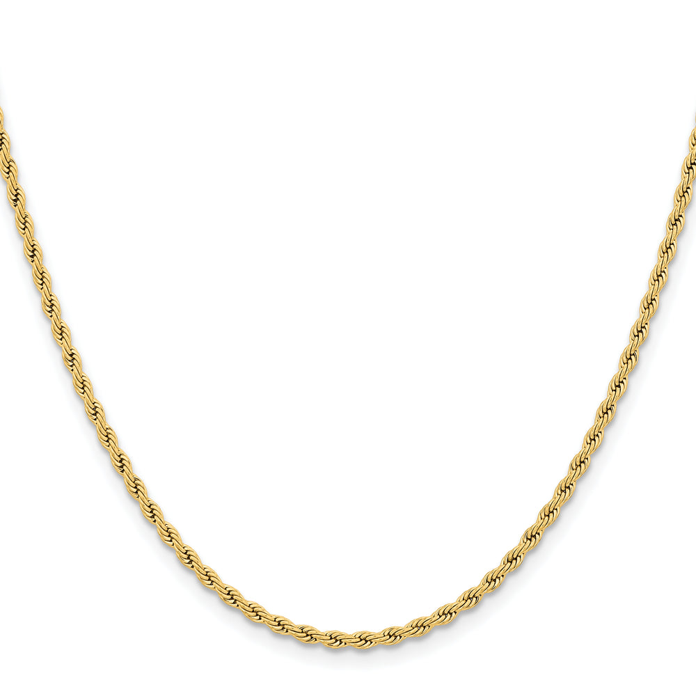Chisel Stainless Steel Yellow Finish Finish 2.4mm Rope Chain