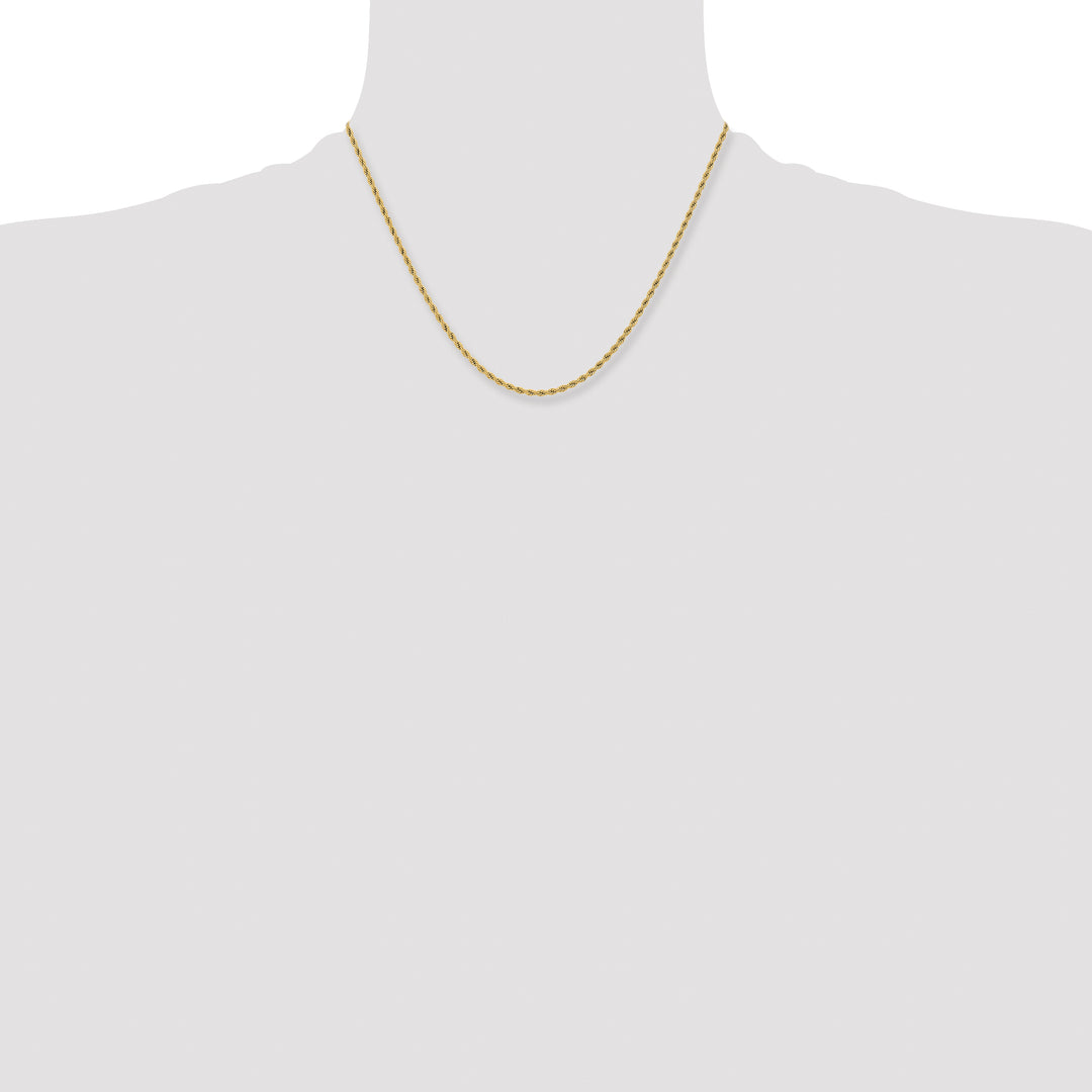 Chisel Stainless Steel Yellow Finish Finish 2.4mm Rope Chain