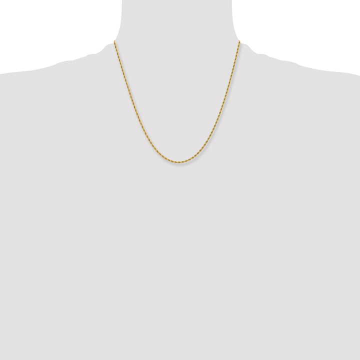 Chisel Stainless Steel Yellow Finish Finish 2.4mm Rope Chain
