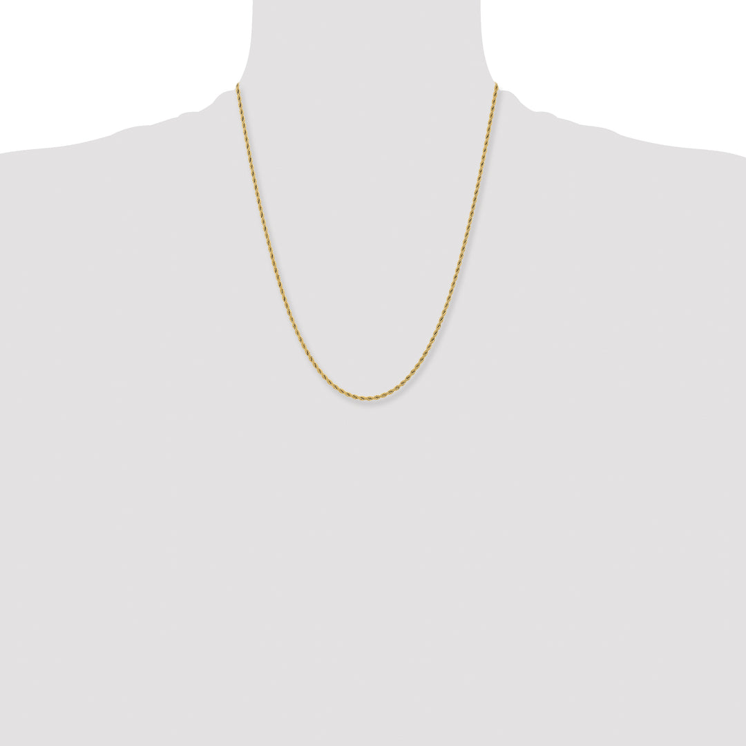 Chisel Stainless Steel Yellow Finish Finish 2.4mm Rope Chain
