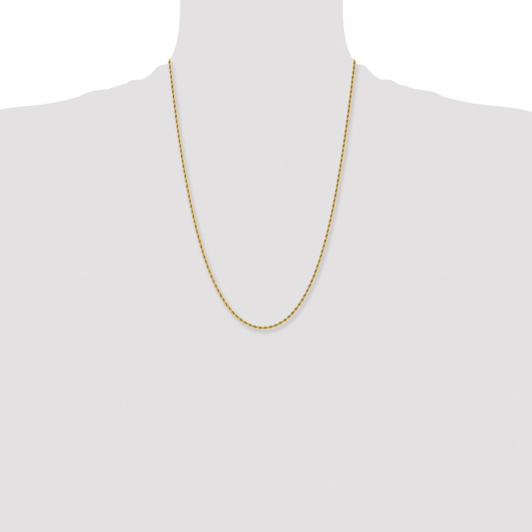 Chisel Stainless Steel Yellow Finish Finish 2.4mm Rope Chain