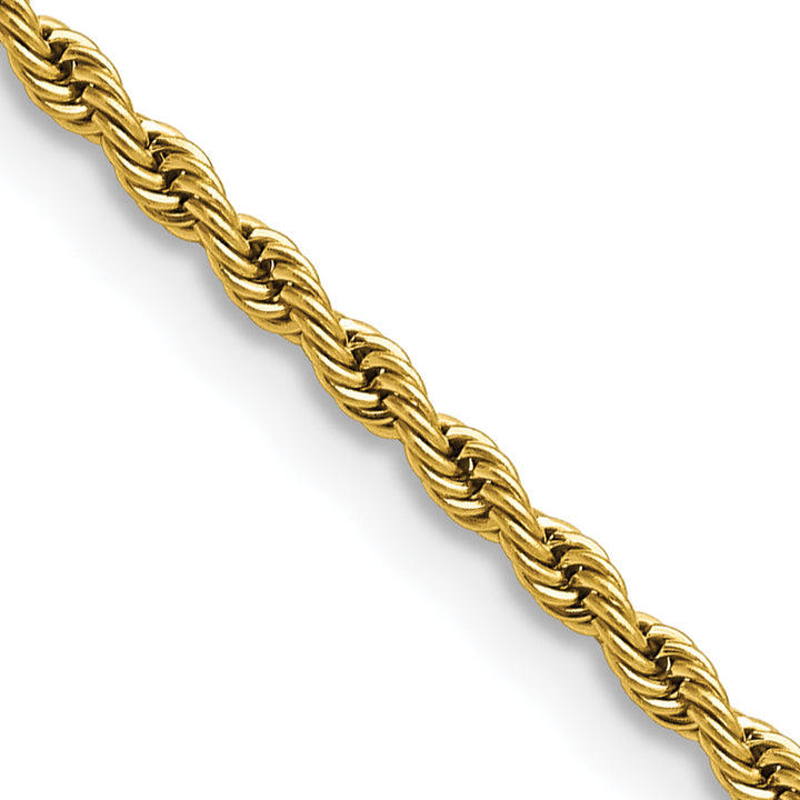 Chisel Stainless Steel Yellow Finish Finish 2.4mm Rope Chain