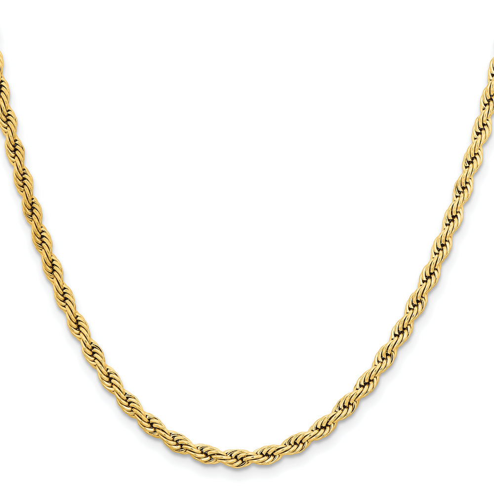 Chisel Stainless Steel Yellow Finish Finish 4mm Rope Chain