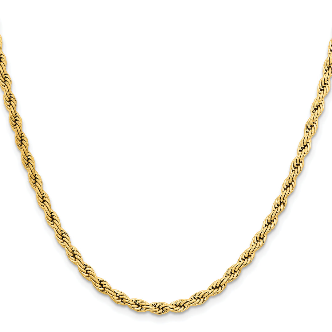 Chisel Stainless Steel Yellow Finish Finish 4mm Rope Chain