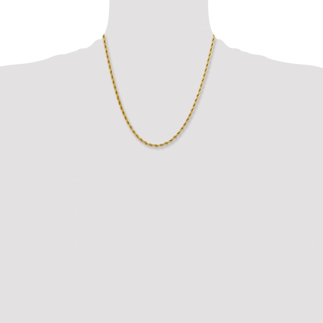Chisel Stainless Steel Yellow Finish Finish 4mm Rope Chain