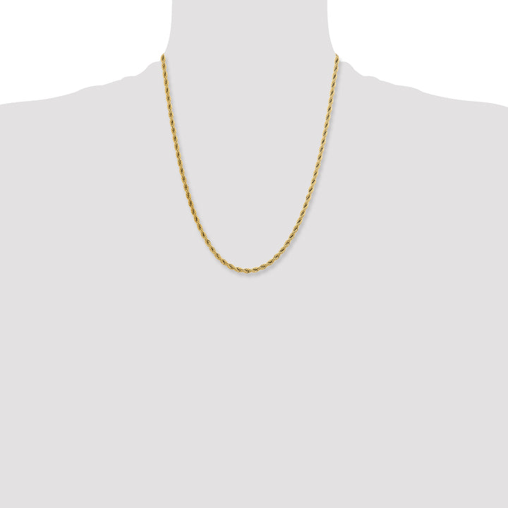 Chisel Stainless Steel Yellow Finish Finish 4mm Rope Chain