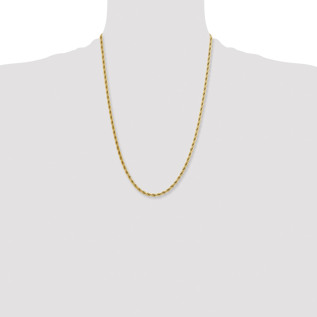 Chisel Stainless Steel Yellow Finish Finish 4mm Rope Chain