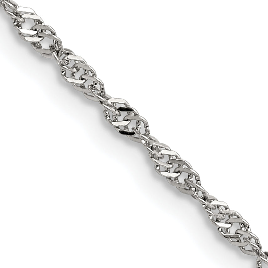 Chisel Stainless Steel 2.5mm Singapore Chain