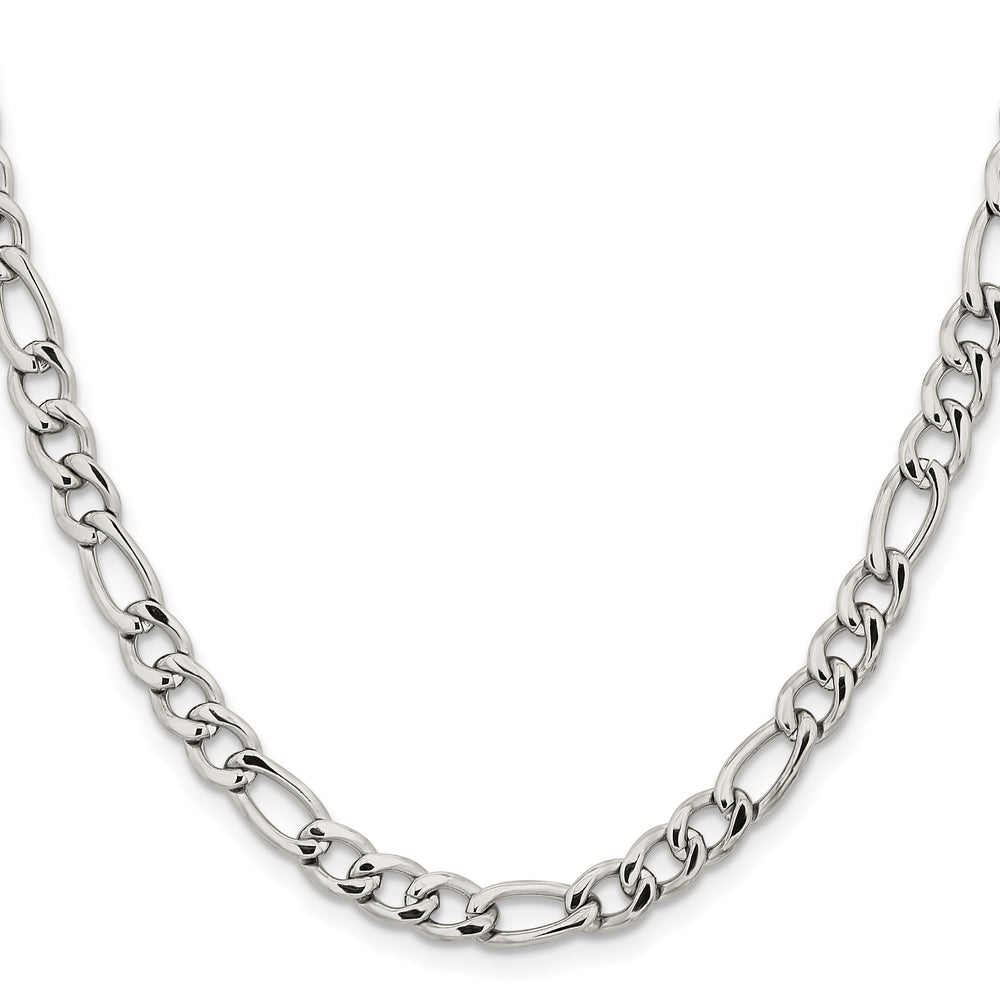 Chisel Stainless Steel 6.3mm Figaro Chain