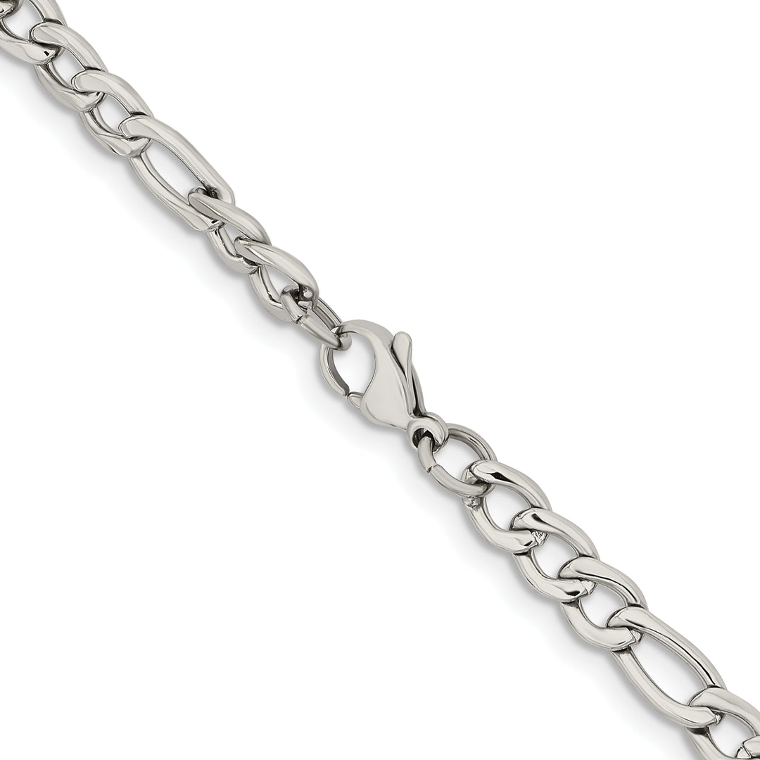 Chisel Stainless Steel 6.3mm Figaro Chain