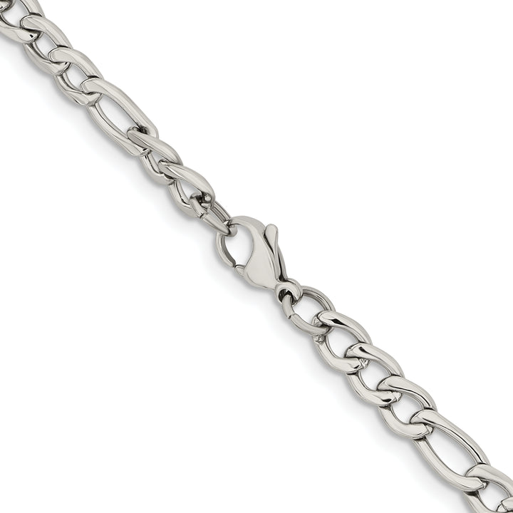 Chisel Stainless Steel 6.3mm Figaro Chain
