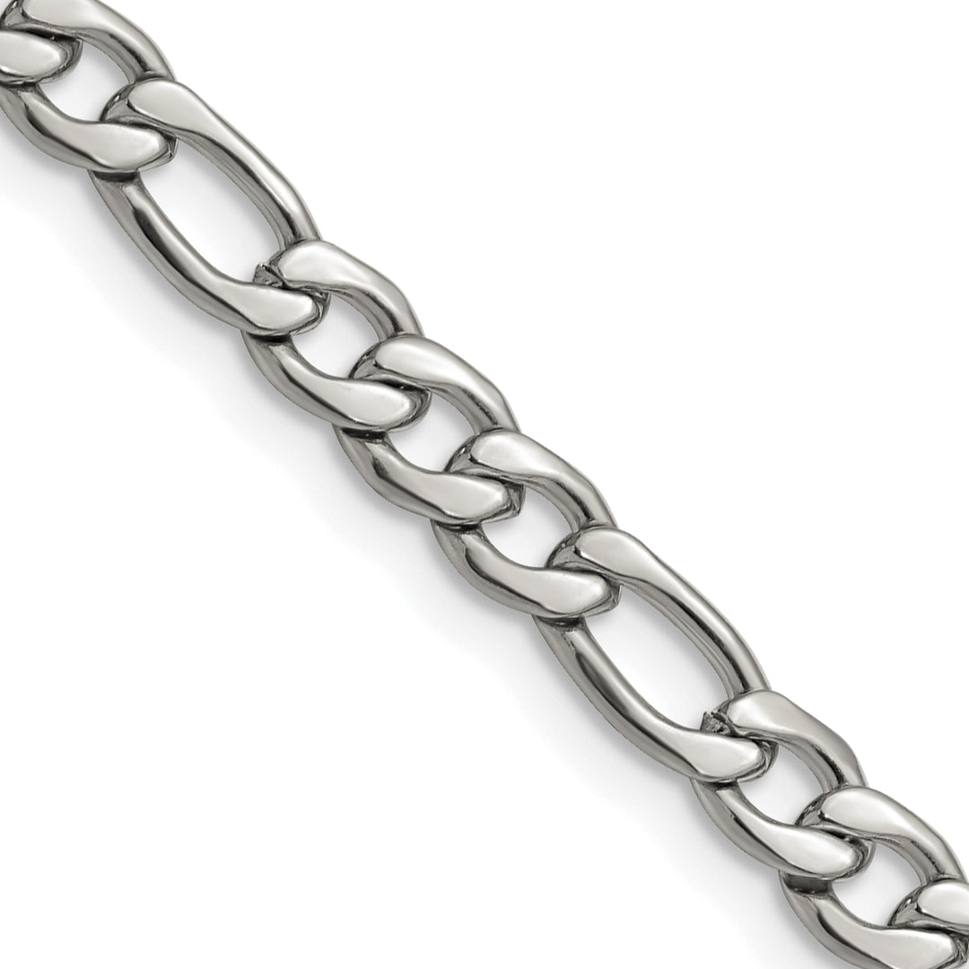 Chisel Stainless Steel 6.3mm Figaro Chain