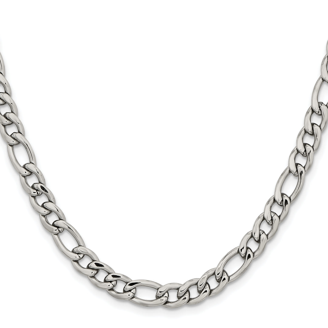 Chisel Stainless Steel 6.75mm Figaro Chain