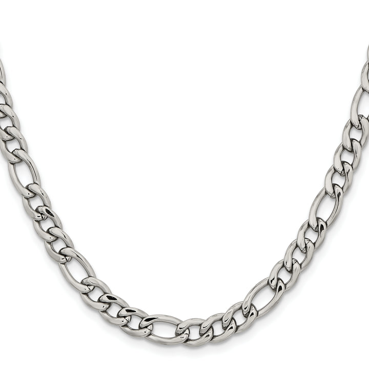 Chisel Stainless Steel 6.75mm Figaro Chain