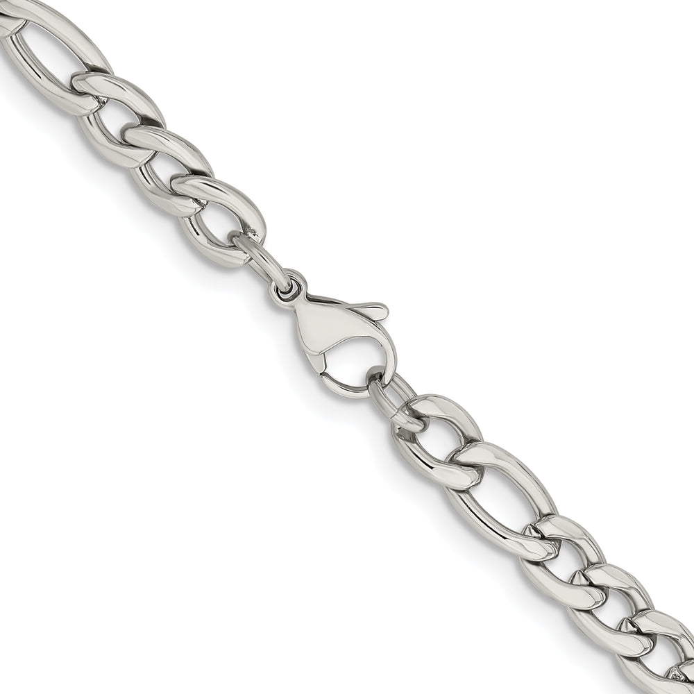Chisel Stainless Steel 6.75mm Figaro Chain