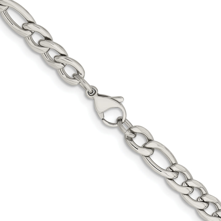 Chisel Stainless Steel 6.75mm Figaro Chain