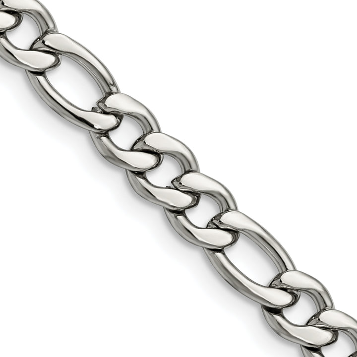 Chisel Stainless Steel 6.75mm Figaro Chain
