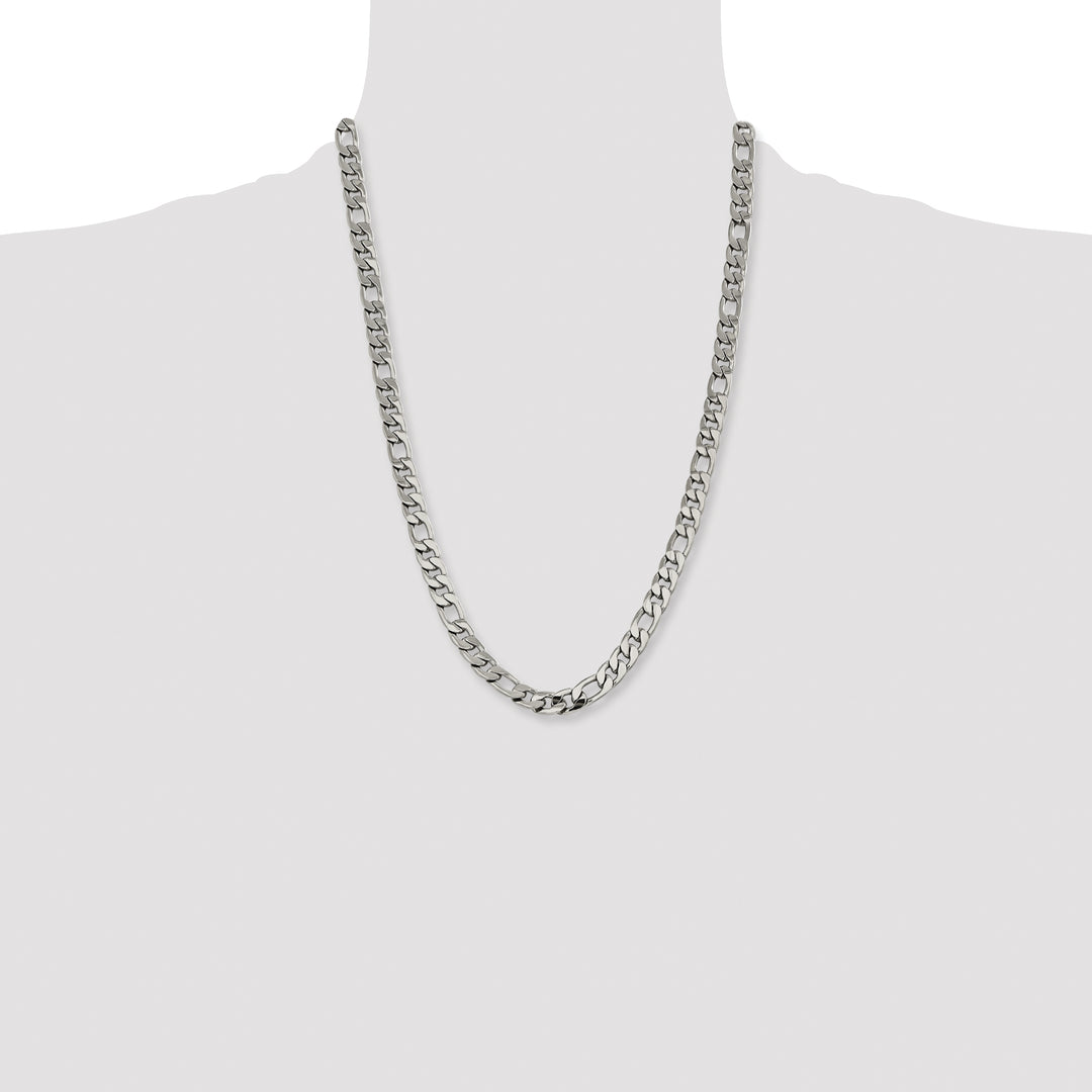Chisel Stainless Steel 8.75mm Figaro Chain