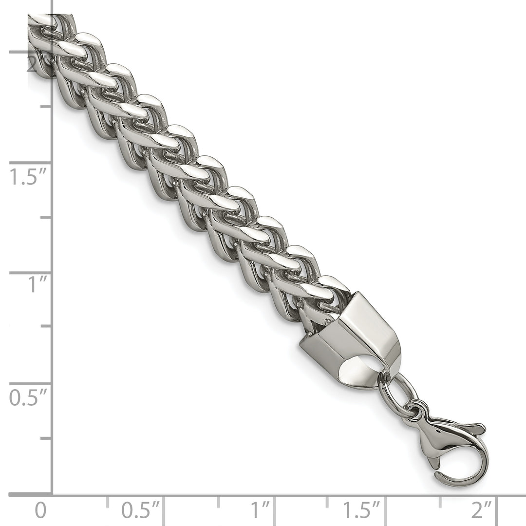 Chisel Stainless Steel 6.75mm Franco Bracelet