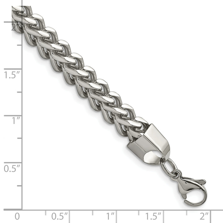 Chisel Stainless Steel 6.75mm Franco Bracelet