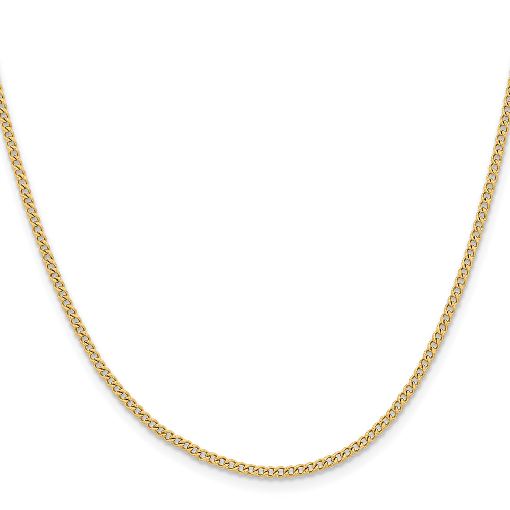 Chisel Stainless Steel Yellow Finish Finish 2.25mm Round Curb Chain