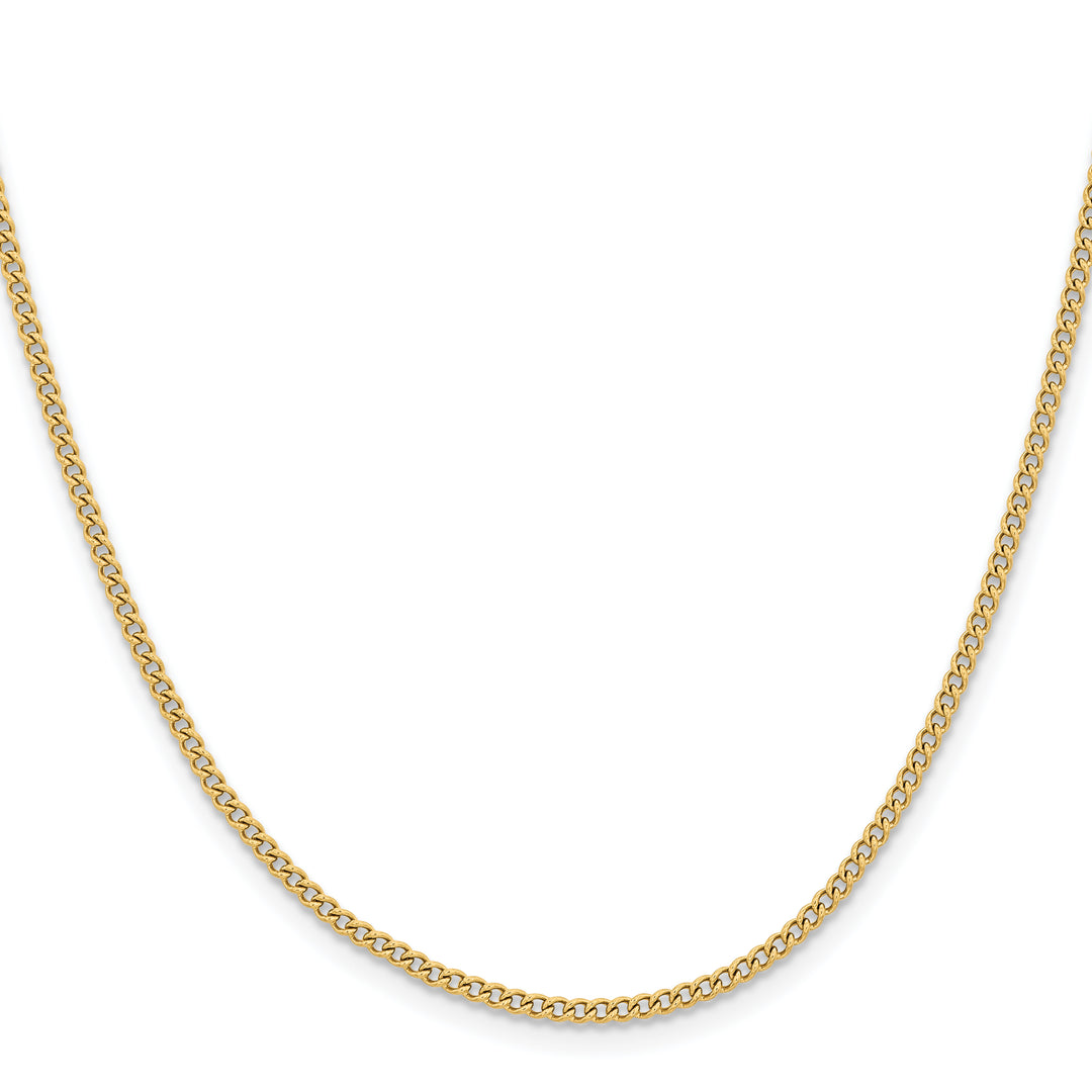 Chisel Stainless Steel Yellow Finish Finish 2.25mm Round Curb Chain