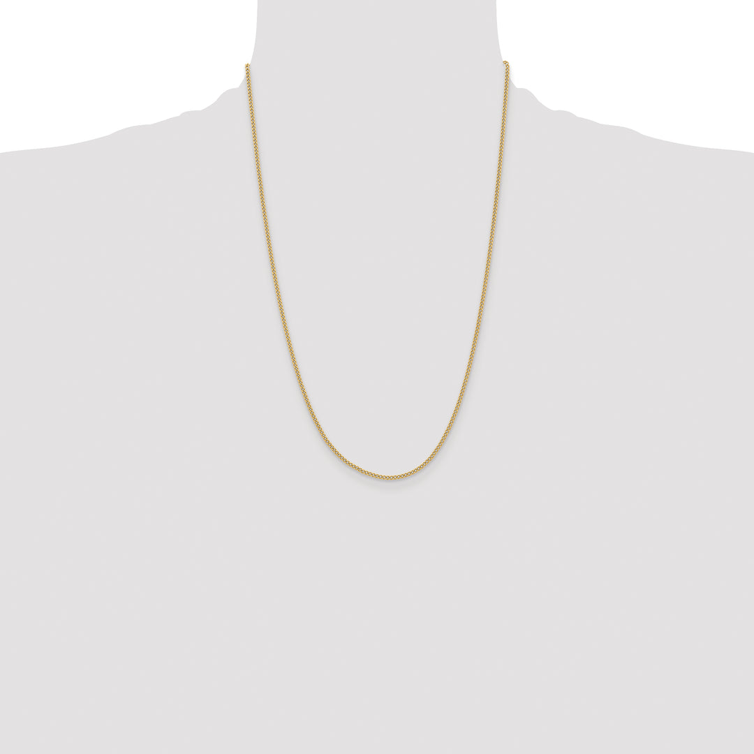 Chisel Stainless Steel Yellow Finish Finish 2.25mm Round Curb Chain