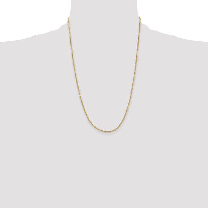 Chisel Stainless Steel Yellow Finish Finish 2.25mm Round Curb Chain