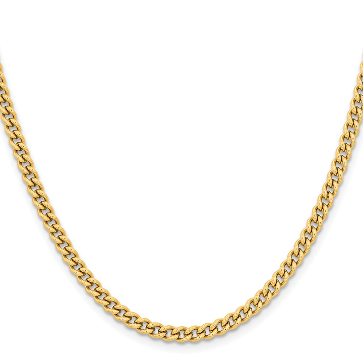 Chisel Stainless Steel Yellow Finish Finish 4mm Round Curb Chain